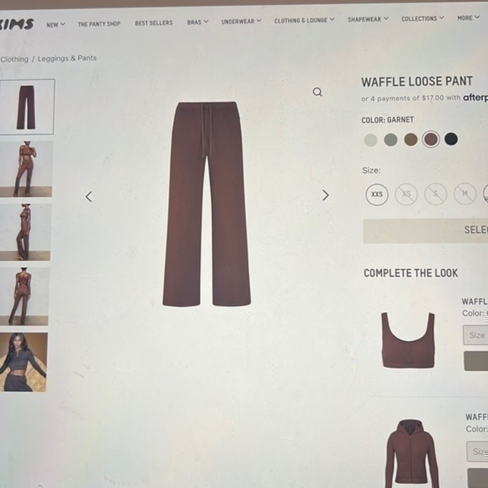 Skims Waffle Loose Pants